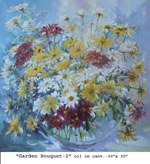 Garden Bouquet-2, Oil on Canvas